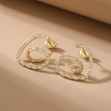 Abstract Spiral Hoop Earrings