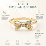 Gold Crystal Bow Ring