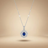 Blue Daisy Necklace
