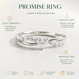 Promise Ring – Heart Stone Silver Ring