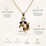 Gold-Tone Squirrel Pendant Necklace