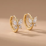 Butterfly Crystal Stud Earrings