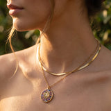 Eye Medallion Gold Necklace