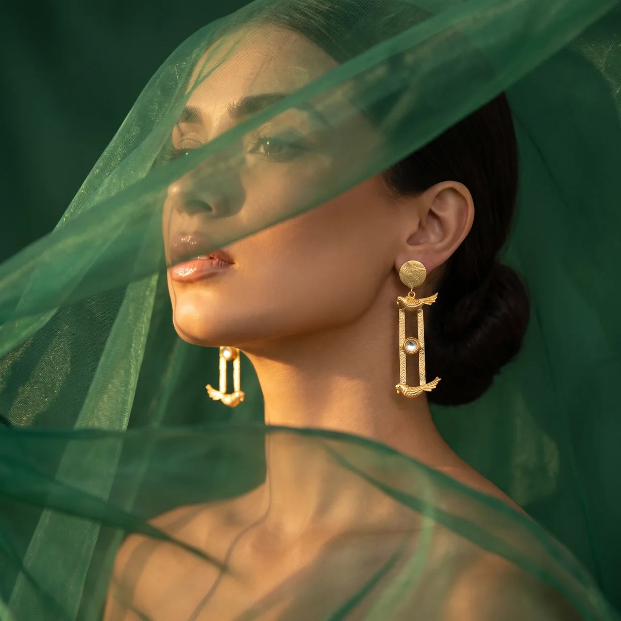 Handcrafted Bird Drop Earrings