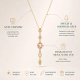 Pink Stone Drop Necklace