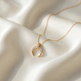 Celeste Crescent Necklace