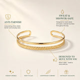 Double Band Gold Cuff Bracelet