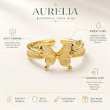 Aurelia Butterfly Open Ring