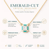 Emerald-Cut Crystal Pendant Necklace