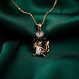 Gold-Tone Squirrel Pendant Necklace