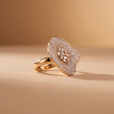 Handcrafted Pave Crystal Ring