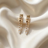 Geometric Chevron Drop Earrings