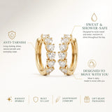Heart Huggie Hoop Earrings