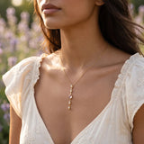 Pink Stone Drop Necklace