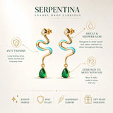 Serpentina Enamel Drop Earrings