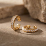 Pearl & Rhinestone ear cuffs Set