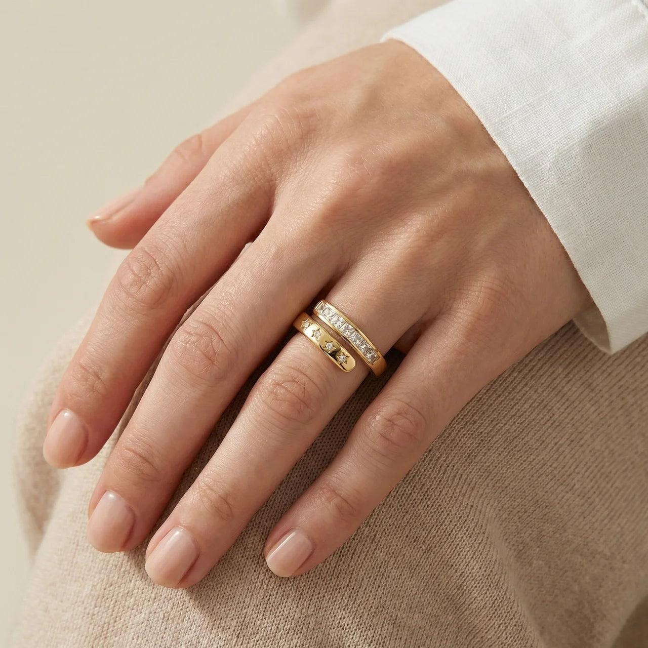 Star Wrap Ring – Gold Adjustable Star Ring