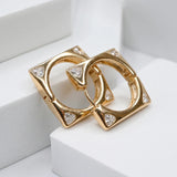 Prism Vertex Square Hoop Earrings