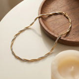 Two-Tone Twist Chain Necklace