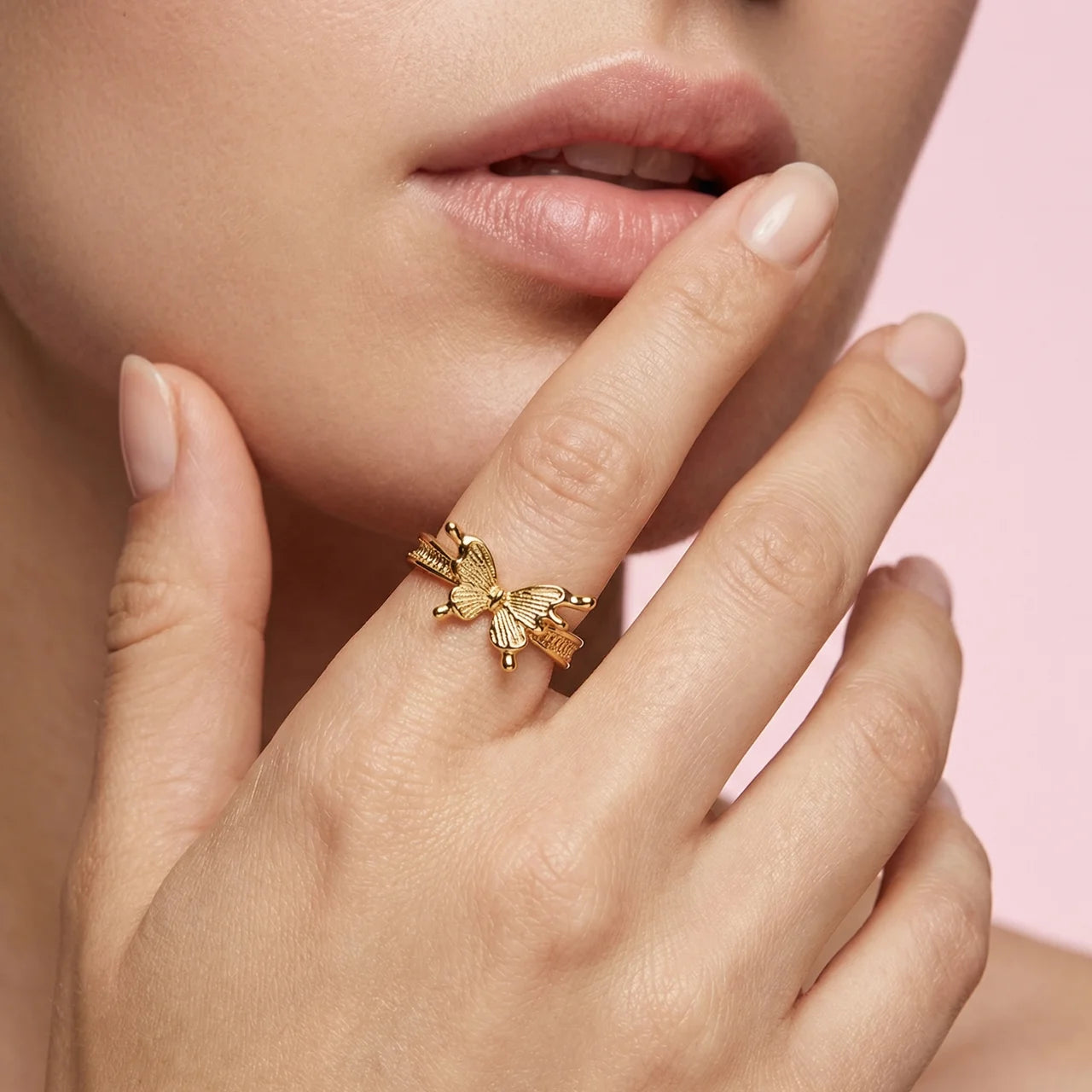 Aurelia Butterfly Open Ring