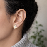 Crystal Accent Heart Stud Earrings