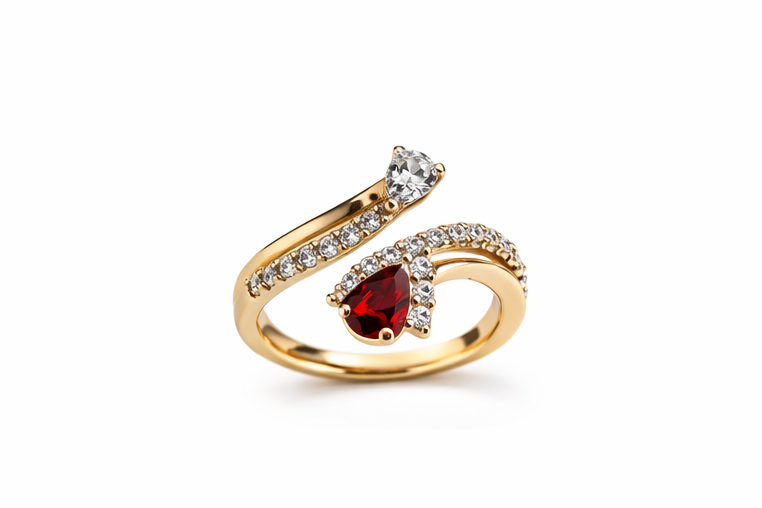 Scarlet Twist Ring
