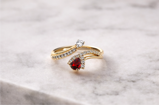 Scarlet Twist Ring