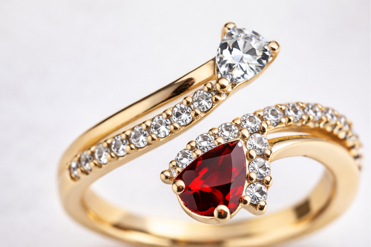 Scarlet Twist Ring