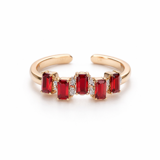 Scarlet Baguette Ring