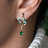 Serpentina Enamel Drop Earrings