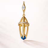 Sculpted Blue Drop Earrings