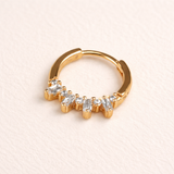 Baguette Crystal Huggie Hoop Earrings
