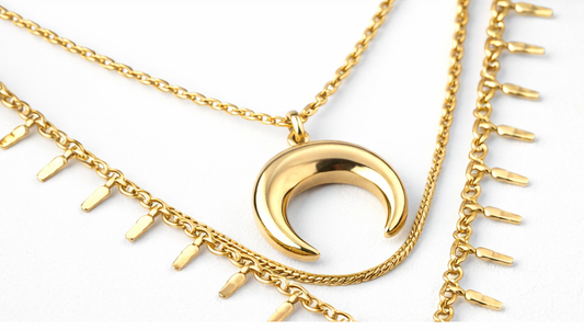 Luna Horn Triple-Layer Necklace